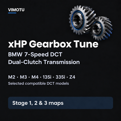 VIMOTU xHP gearbox tune for compatible BMW 7-speed dual-clutch DCT transmissions