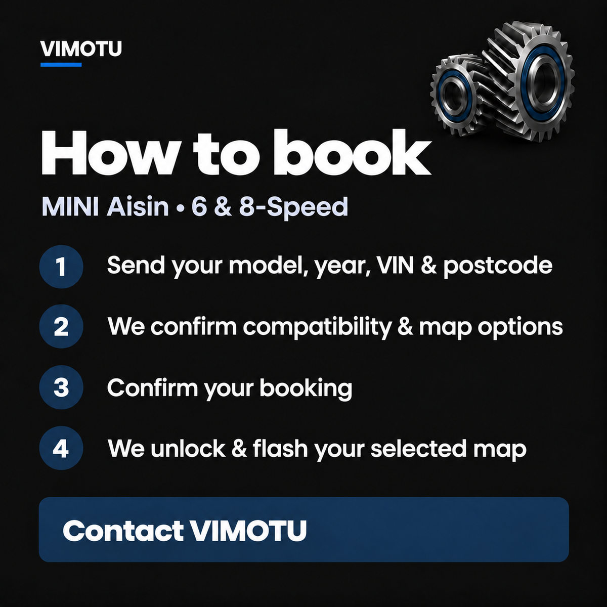 How to book your MINI xHP tune: send vehicle details, confirm compatibility and maps, then attend with your car